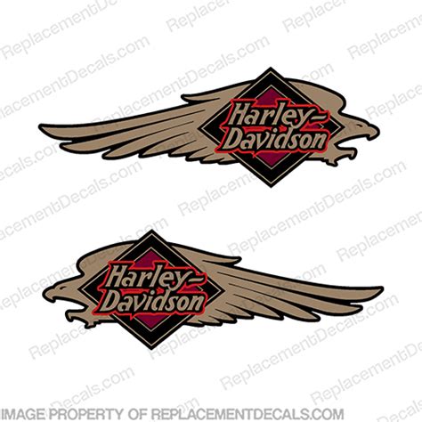 Harley Davidson Fxstc Softail Decals Gold Black Set Of 2 Fuel