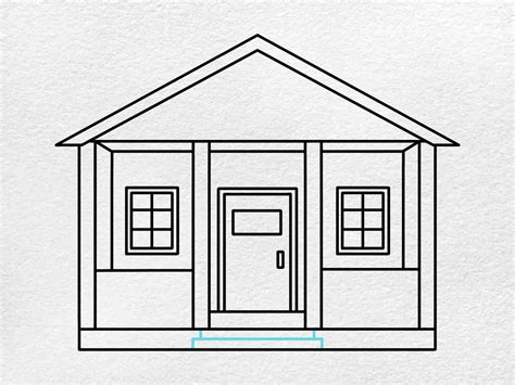 How To Draw A House With A Porch Helloartsy