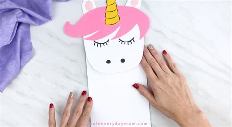 Unicorn Finger Puppet Printable Coloring Kids Craft By Happy Paper Time