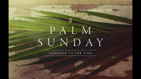 Palm Sunday Service Worship Youtube