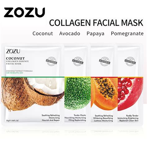Rorec Zozu Collagen Essence Fruit Extract Natural Moisturizing Facial Mask