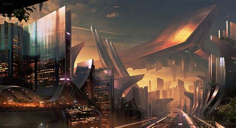 Sci Fi City Wallpaper By Izaak Moody
