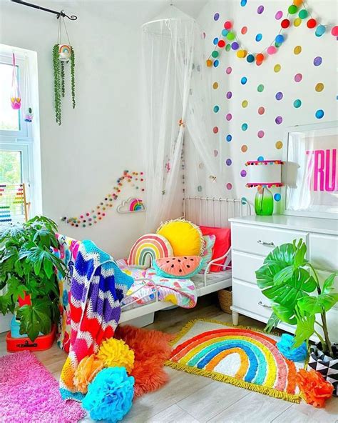 Kids Room Rainbow Rainbow And Butterfly Bedroom Rainbow Room Kids