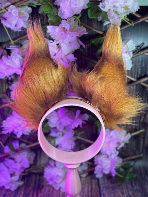 Red Squirrel Ears Luxury Faux Fur Animal Ears Headband Cosplay Etsy
