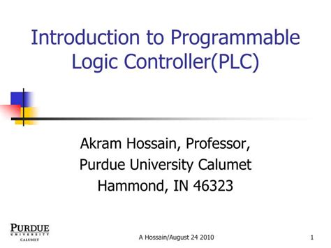 Ppt Introduction To Programmable Logic Controllerplc Powerpoint