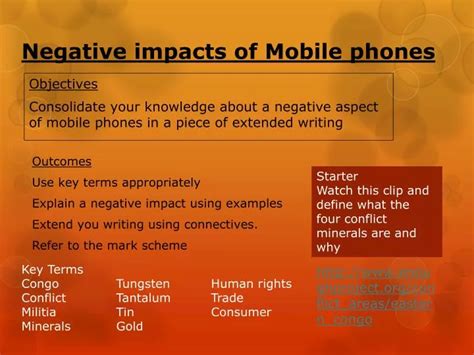 Ppt Negative Impacts Of Mobile Phones Powerpoint Presentation Free