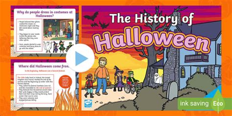 History Of Halloween Powerpoint Halloween History For Kids