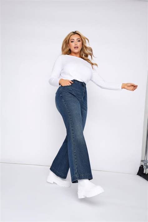 Womens Plus Size Wide Leg Jeans Yours Clothing