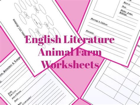 Gcse English Literature Animal Farm Worksheets Digital Downloads
