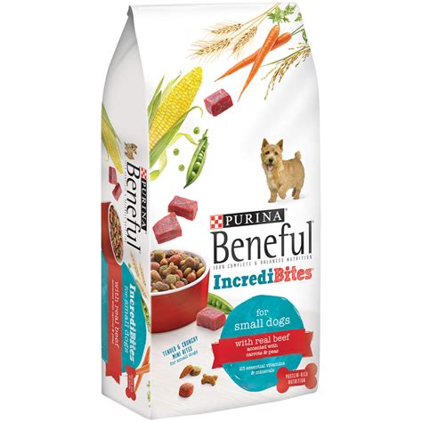 This formula is free from grain, corn, wheat, filler, artificial flavors, colors or preservatives. Beneful IncrediBites Dog Food 3.5 lb. Bag