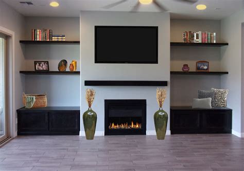 Floating Shelves Around Tv And Fireplace Increasing Size Weblogs Efecto