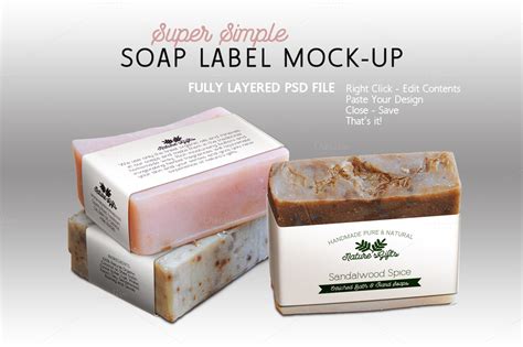 Soap Label Mock Up Horizontal ~ Templates On Creative Market