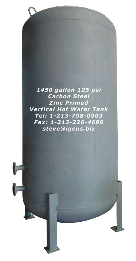 Asme Hot Water Tanks Cement Epoxy Glass Lined Hot Dip