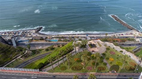 Aerial View Of The Miraflores District In Lima Stock Photo Image Of