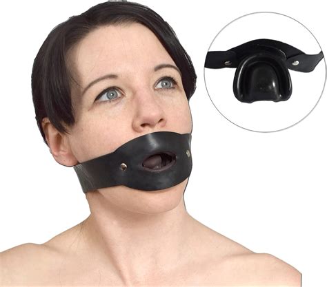 Honeylust BDSM Latex Mundknebel mit weicher Bissfläche Zunge elastischer SM Gummi Mouth Gag
