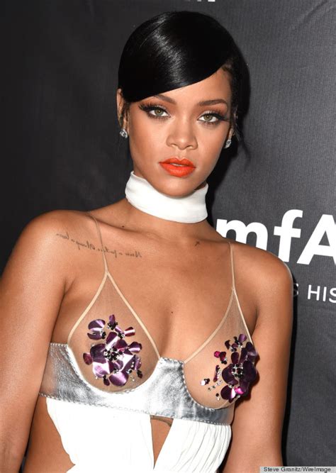 Rihanna Rocks Risqué Dress At The Amfar Inspiration Gala Photos