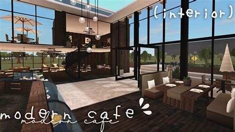Bloxburg Modern Cafe Speed Build 344k Interior Collab With