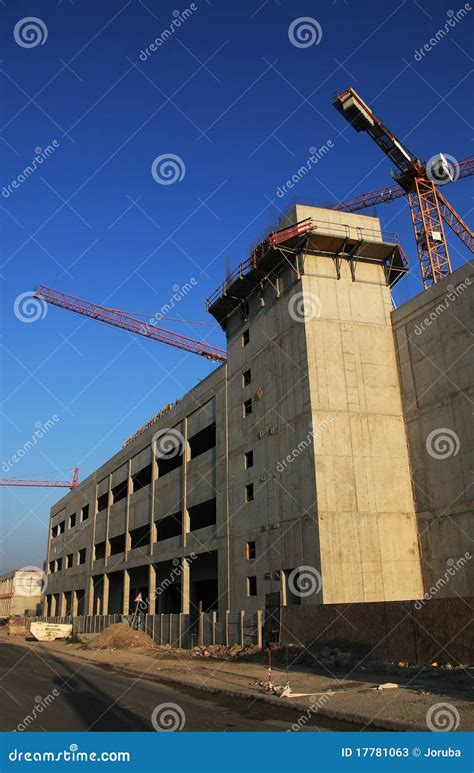 Concrete Building Under Construction Stock Image Image Of