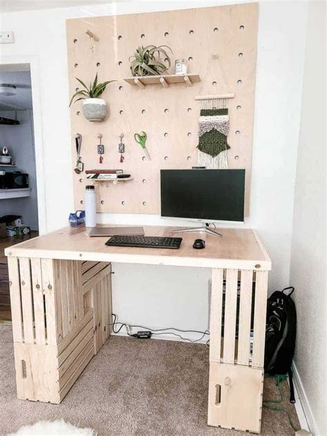 Easy Diy Wood Crate Desk Perfect For Homeschool Making Manzanita
