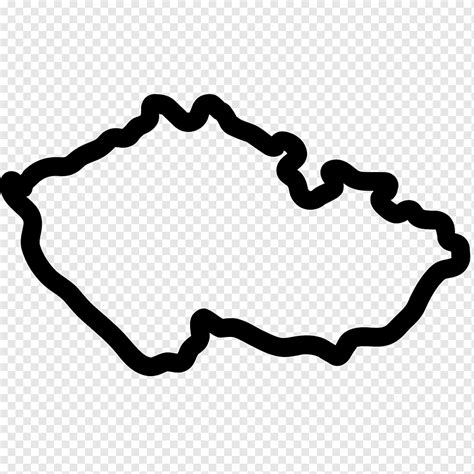 Computer Icons Czech Republic Map White Text Black Png Pngwing