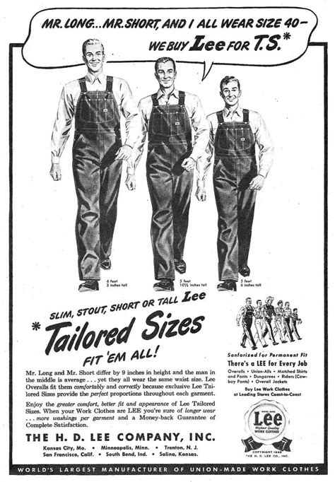 Lee Overalls 1949 Men In Overalls Vintage Overalls Vintage Denim