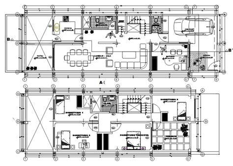 Square Meter House Plan Autocad Drawing Download Dwg File Cadbull