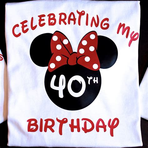Disney Birthday Shirt Minnie Birthday Shirt 40th Birthday