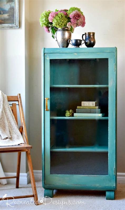 Vintage Bookshelf Painted With Miss Mustard Seed Milk Paint By