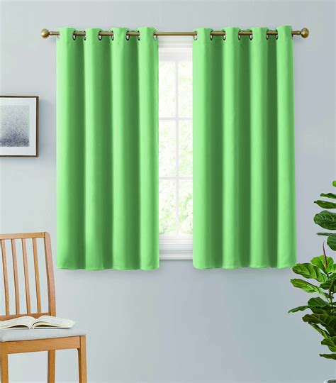 2pc Grommet Thermal Insulated Room Darkening Bedroom And Living Room Curtain Window Treatment