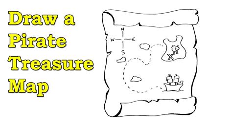 How To Draw A Pirate Treasure Map Youtube