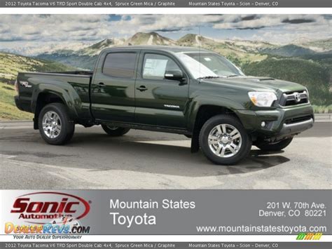 2012 Toyota Tacoma V6 Trd Sport Double Cab 4x4 Spruce Green Mica