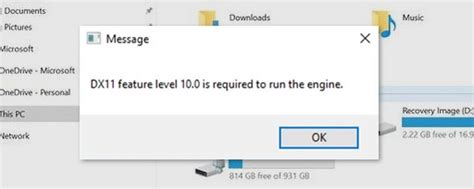 Fixing Dx11 Feature Level 100 Is Required To Run The Engine