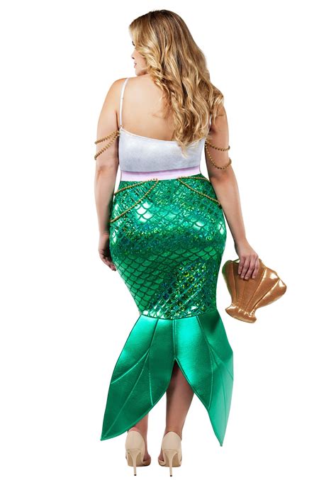 Plus Size Alluring Sea Siren Mermaid Costume For Women Sexy Costume
