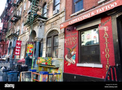 St Marks Place In The East Village New York City Usa Stock Photo