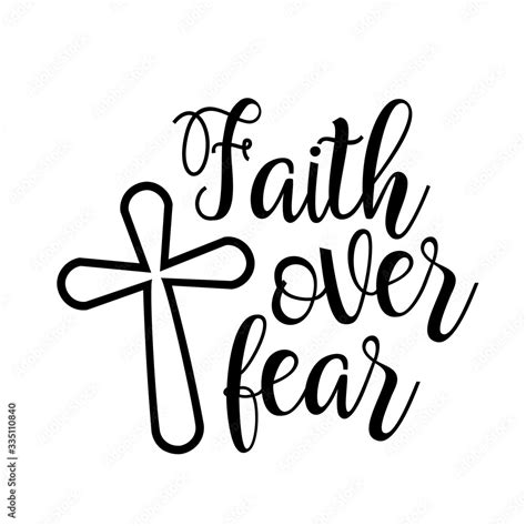 Faith Over Fear Bible Verse Svg Stock Vector Adobe Stock