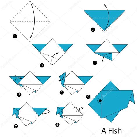 Paso A Paso Las Instrucciones De Cómo Hacer Un Pez De Origami A