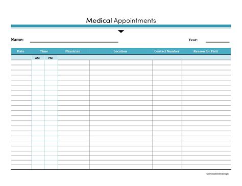 Medical Appointments Perfect For Keeping Track Of All Your Doctor