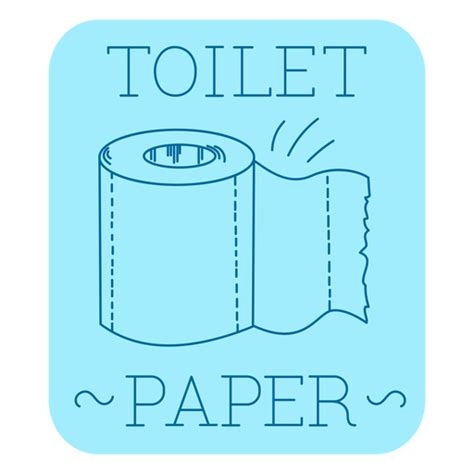 Toilet Paper Bathroom Label Line Transparent Png And Svg Vector File
