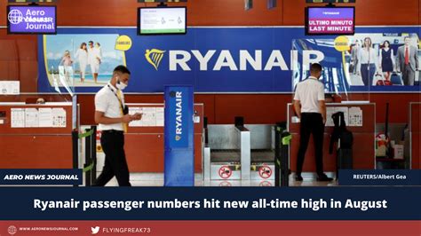 Ryanair Passenger Numbers Hit New All Time High In August