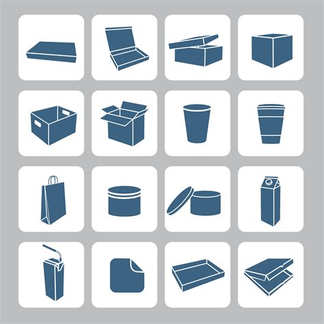 Packaging Icons Set 443644 Vector Art At Vecteezy