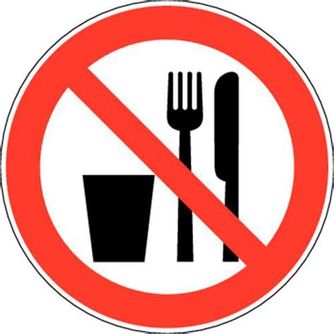 Panneau d interdiction Interdit de manger et boire Adhésif