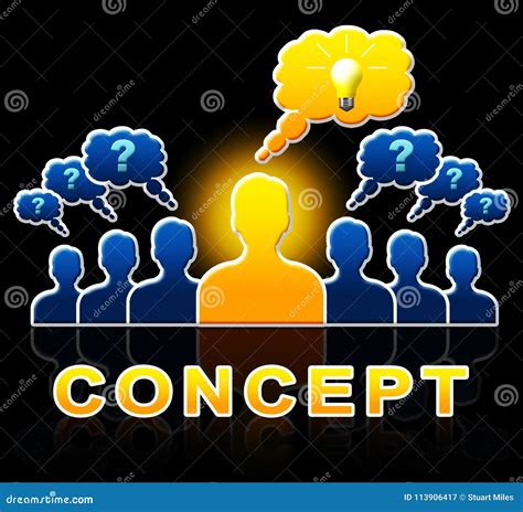 Concept People Meaning Ideas Theory 3d Illustration Stock Illustration