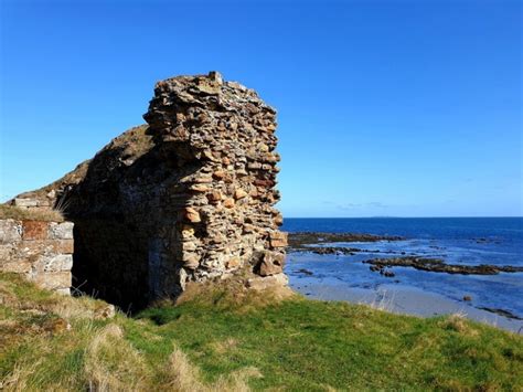 Ruins Of The 14th Century Ardross Castle Along The Fife Coastal Path