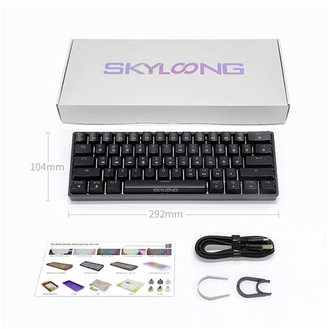 Skyloong Gk61 Sk61 60 Mechanical Keyboard 61 Keys Portable Small Full