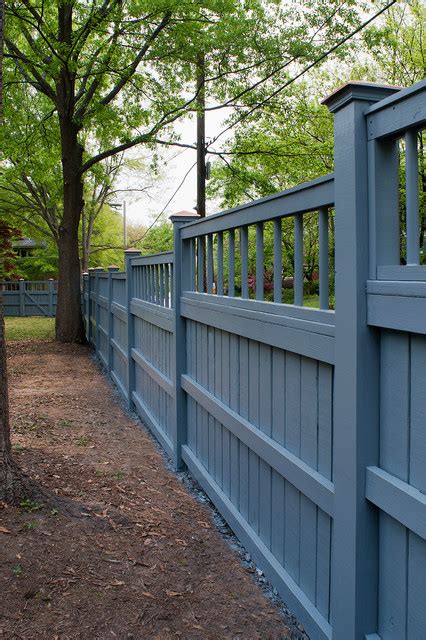Wood Privacy Fences Transitional Landscape Atlanta By Atlanta
