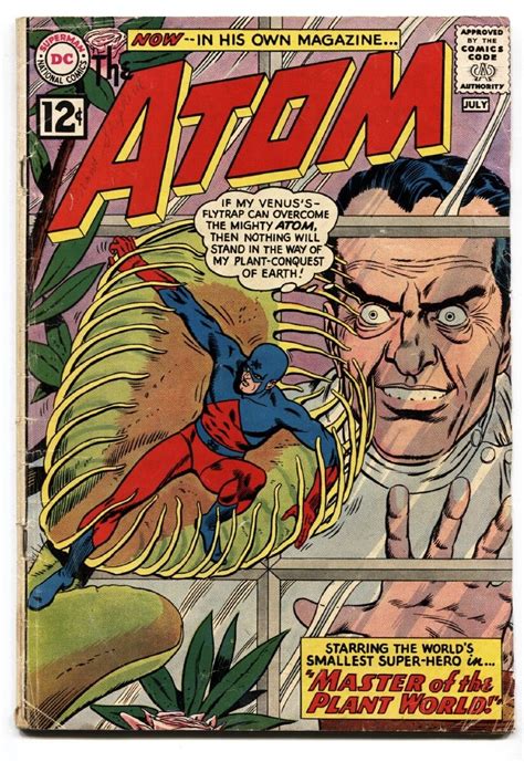 Atom 1 Comic Book 1962 Dc Comics First Issue 1st Plant Man Comic