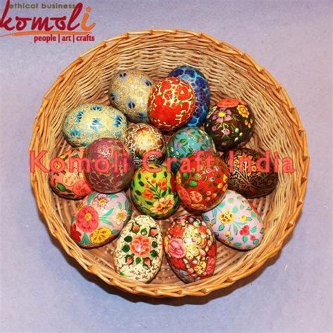 Wooden Or Paper Mache Egg Hand Painted Wooden Eggs
