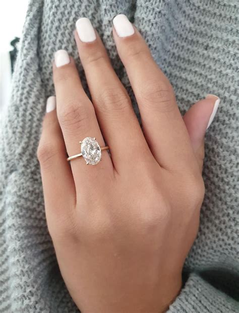 Get Oval Engagement Ring Thin Band Pics