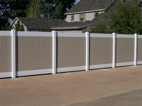 Privacy Two Tone Fences Crown Vinyl Fence