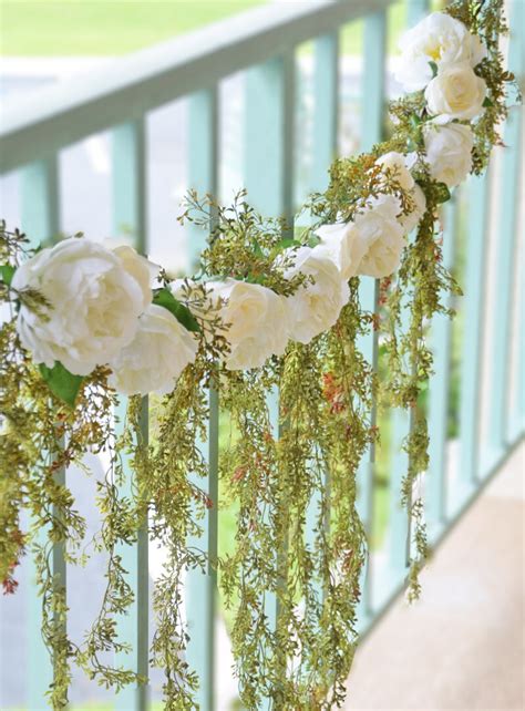 Wedding Arch Garland Cascading Spring Greenery And Roses Silk